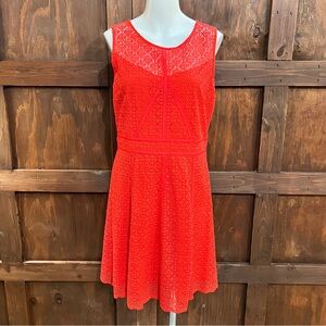 Elegant Red Lace Mini Dress